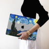 Van Gogh inspired The Starry Night, Personalized Macbook CLEAR Hard Case