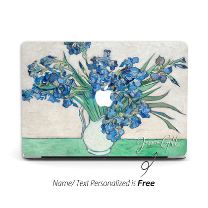 Van Gogh, Irises (1890), Macbook Case Personalized name Hard Cover - MinimalGadget