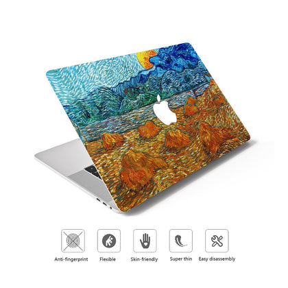 Van Gogh Macbook Hard Cover, Evening Landscape, Custom Name CASE - MinimalGadget