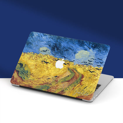 Van Gogh Painting, Macbook Case Personalized Hard Cover, Wheat Field Crows - MinimalGadget