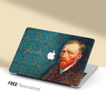 Van Gogh Self-Portrait Painting, Macbook Case Hard Cover - MinimalGadget