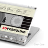 Vintage Audio Cassette illustration Macbook CLEAR Case, Personalized Name Case