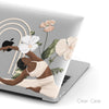 Yoga Self Love, Abstract Plants Illustration, Macbook Clear Case Personalized Name